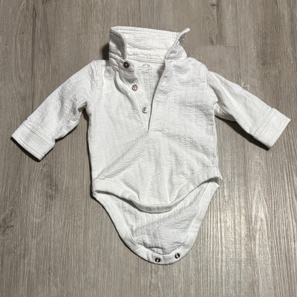 Next White Textured Kids Bodysuit